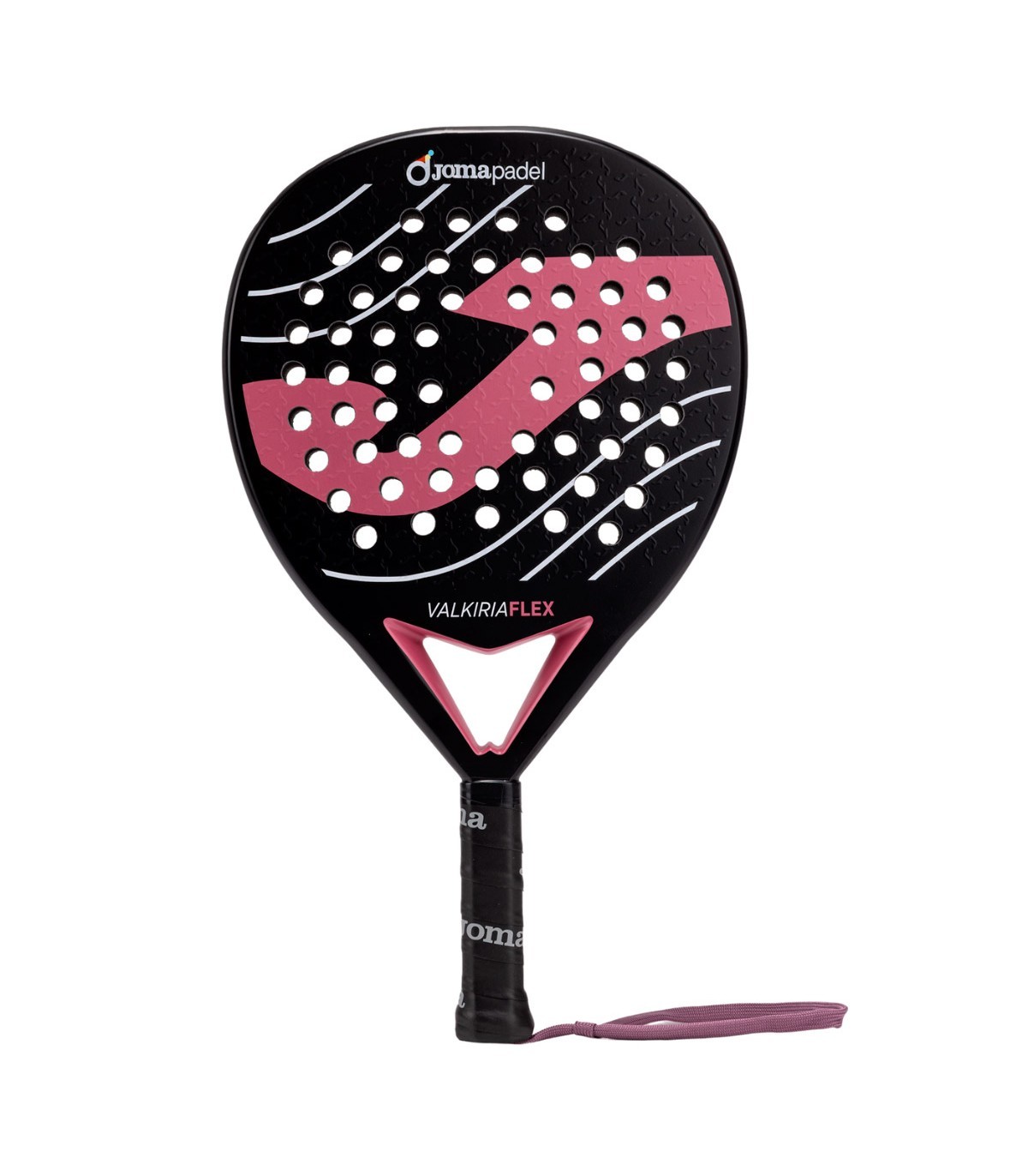 Joma Valkiria Flex Negro / Rosa — ракетка для падела к статье «Ракетки Joma для падела: как выбрать»